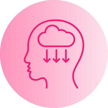 Pessimistic Worldview Trait Gradient Dual Tone Circle vector