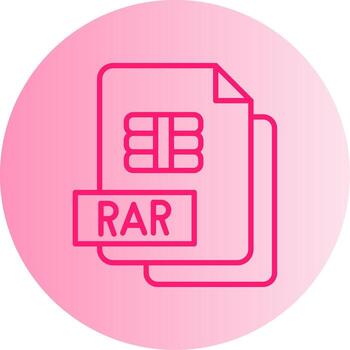 comprimido rar archivo degradado doble tono circulo vector