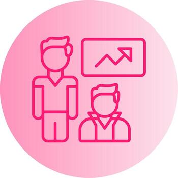 Project Work Progress Gradient Dual Tone Circle vector