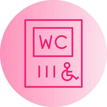 Accessible Public WC Gradient Dual Tone Circle vector
