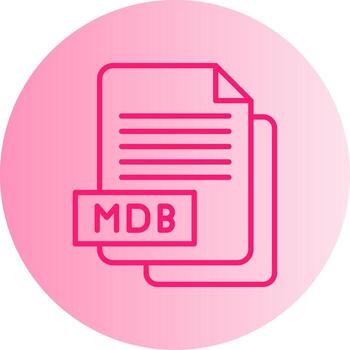 Access MDB File Gradient Dual Tone Circle vector