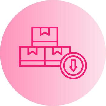producto disminución gráfico degradado doble tono circulo vector