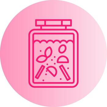 Red Curry Paste Gradient Dual Tone Circle vector