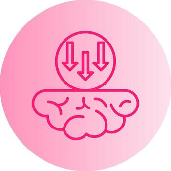 tranquilo introvertido personalidad degradado doble tono circulo vector