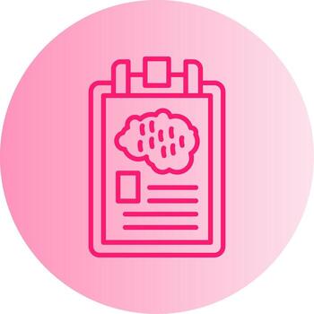 Neurology Brain Science Gradient Dual Tone Circle vector