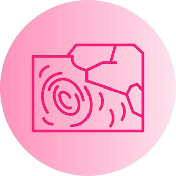 Ocean Swirl Current Pattern Gradient Dual Tone Circle vector