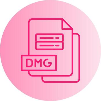 Mac DMG File Gradient Dual Tone Circle vector