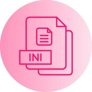 Configuration INI File Gradient Dual Tone Circle vector
