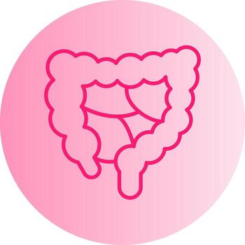 Large Intestine Function Gradient Dual Tone Circle vector