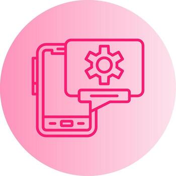 Mobile System Configuration Gradient Dual Tone Circle vector