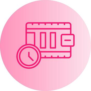 One Click Pay Gradient Dual Tone Circle vector