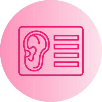 Normal Ear Function Gradient Dual Tone Circle vector