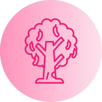 Shimmering Aspen Tree Gradient Dual Tone Circle vector