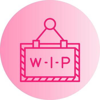 WIP Work Indicator Gradient Dual Tone Circle vector