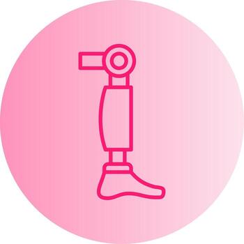 Robotic Bionic Leg Gradient Dual Tone Circle vector