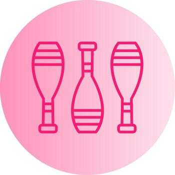 Juggling Performance Act Gradient Dual Tone Circle vector