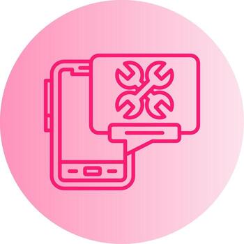 Mobile Utility Tools Gradient Dual Tone Circle vector