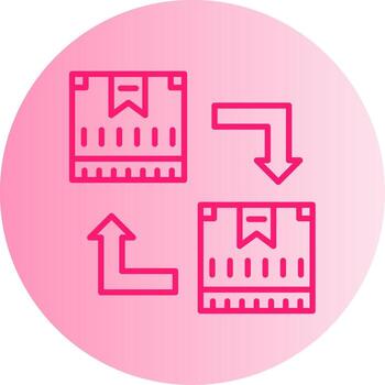 Stock Rotation Management Method Gradient Dual Tone Circle vector