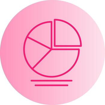 degradado tarta gráfico degradado doble tono circulo vector