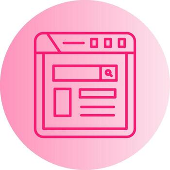 Internet navegador ventana degradado doble tono circulo vector