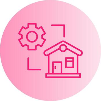 Device Configuration Settings Gradient Dual Tone Circle vector