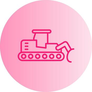 Versatile Crawler Loader Vehicle Gradient Dual Tone Circle vector