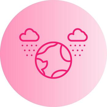 Globe with Water Coverage Gradient Dual Tone Circle vector