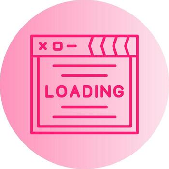 Loading Process Screen Gradient Dual Tone Circle vector