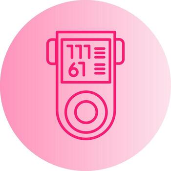 Oximeter Pulse Monitor Gradient Dual Tone Circle vector