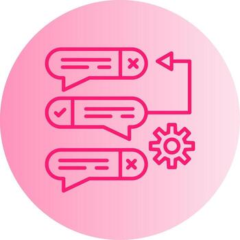 Task Backlog List Gradient Dual Tone Circle vector