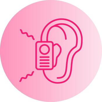 Auditory Brain Pathway Gradient Dual Tone Circle vector