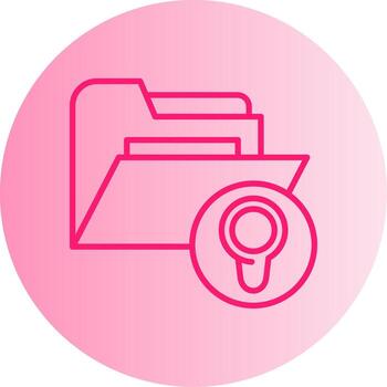 ubicación datos carpeta degradado doble tono circulo vector