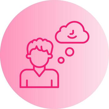 Daydreaming Thought Process Gradient Dual Tone Circle vector