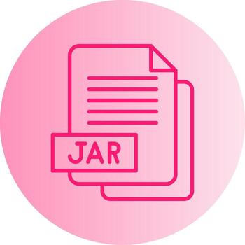 Java tarro archivo degradado doble tono circulo vector