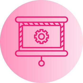 Projector Screen Display Gradient Dual Tone Circle vector