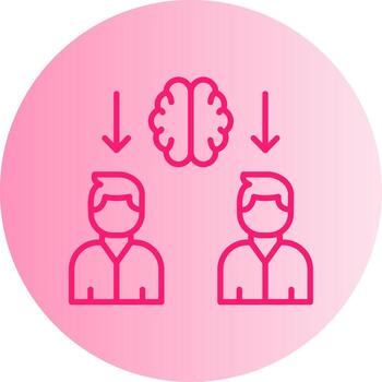 Sensory Processing System Icon Gradient Dual Tone Circle vector