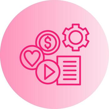 empresa base de datos sistema degradado doble tono circulo vector