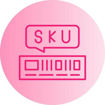 Stock Keeping Unit Identifier Gradient Dual Tone Circle vector