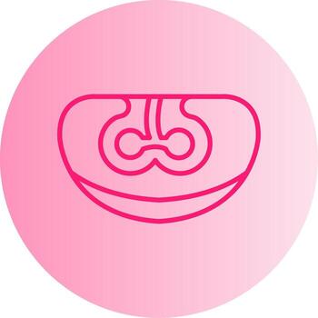 Digestive Enzyme Function Gradient Dual Tone Circle vector