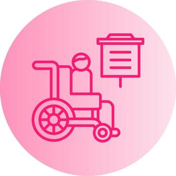 Disabled Persons Education Program Gradient Dual Tone Circle vector