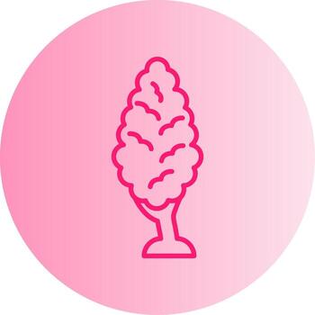 Generic Tree Icon Gradient Dual Tone Circle vector