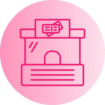 Ticket Box Counter Gradient Dual Tone Circle vector
