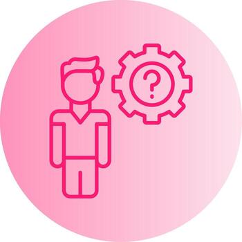 repetido trabajo dificultades degradado doble tono circulo vector