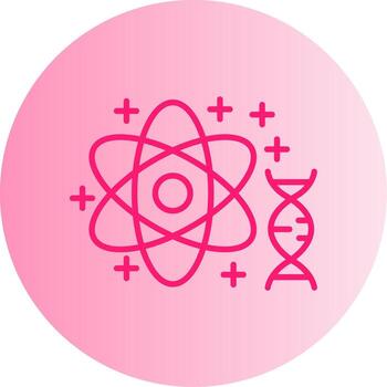 Atomic Particle Structure Gradient Dual Tone Circle vector