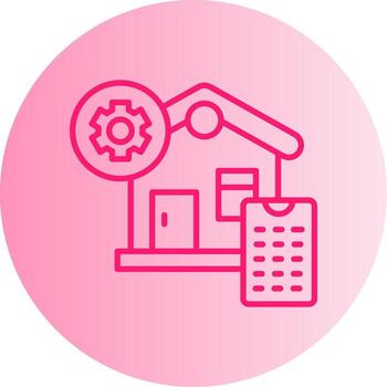 Digital Home Configuration Gradient Dual Tone Circle vector