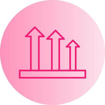 negocio analítica grafico degradado doble tono circulo vector