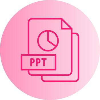 PowerPoint PPT File Gradient Dual Tone Circle vector