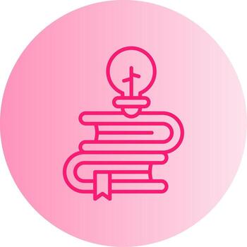 conocimiento base artículos degradado doble tono circulo vector