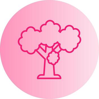 Giant Sequoia Tree Gradient Dual Tone Circle vector