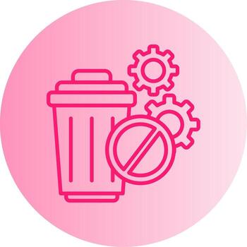 Advanced Waste Management Gradient Dual Tone Circle vector